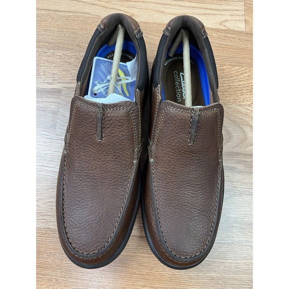 Clarks Bradley Free Tan Tumbled Men\'s Leather Loafers Size 8.5 NEW main image 6
